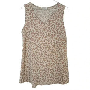 Bombom Sleeveless Tan Leopard Print Tunic Medium